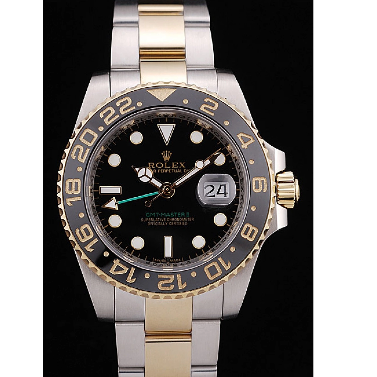 Best AAA Replica Sites 98229 Bezel Master Dial Rolex GMT II Black Black Ceramic 0707